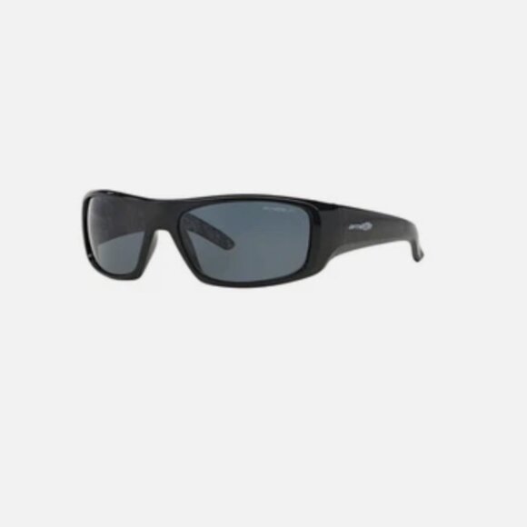 ARNETTE Men's Sunglasses, Gloss Black/Grey Polarized 62 mm - Picture 1 of 3